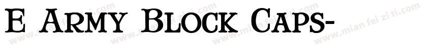 E Army Block Caps字体转换